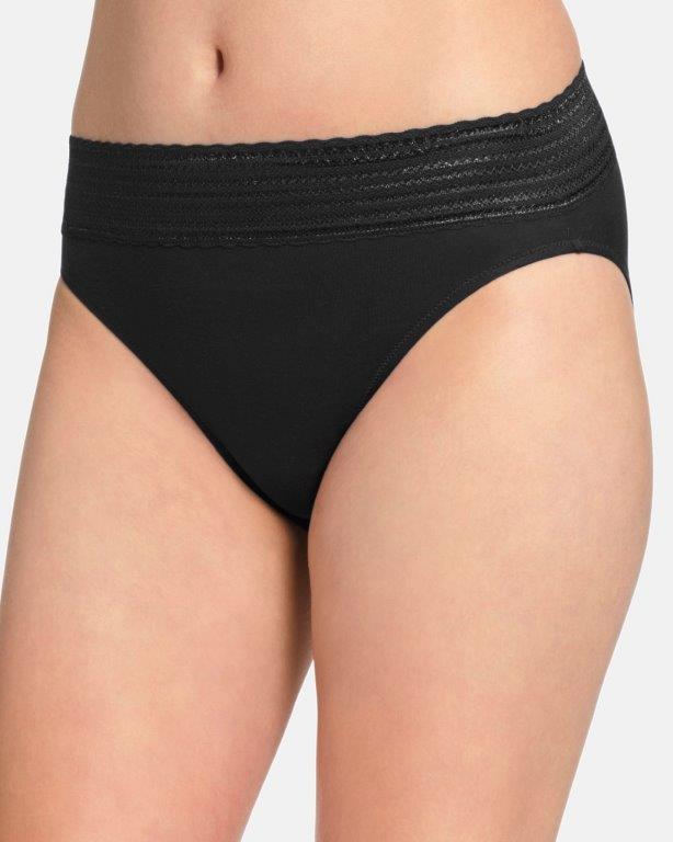 Warner's No Muffin Top / Hi-Cut Cotton Stretch Panty- Black – Elegant  Distinction